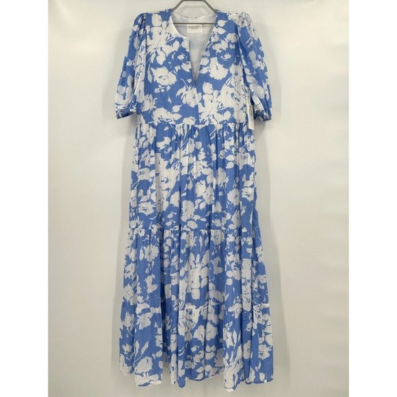 Tuckernuck | Dresses | Hyacinth House By Tuckernuck Blue White Floral Cisco  Maxi Dress Sz S Small Nwt | Poshmark